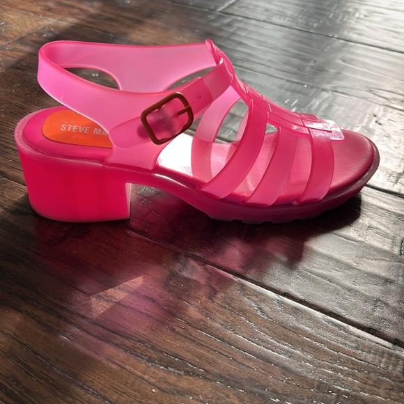 COPY - Steve Madden Hot Pink Platform Jelly Sandals - Picture 3 of 3